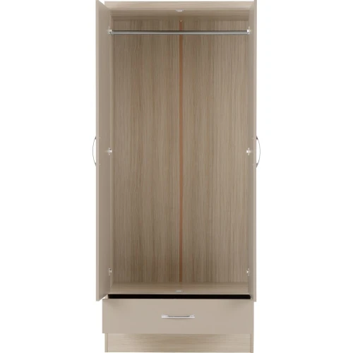 Nevada Oyster Gloss 2 Door Wardrobe