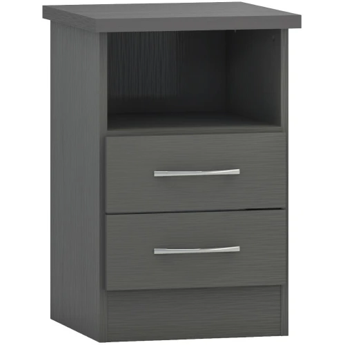 Nevada 2 Drawer Bedside Cabinet 3D