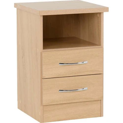 Nevada 2 Drawer Bedside Cabinet Sonoma