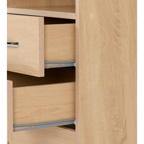 Nevada Sonoma Oak 2 Drawer Bedside Cabinet