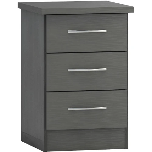 Nevada 3 Drawer Bedside Cabinet 3D