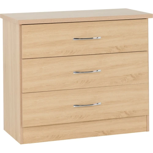 Nevada 3 Drawer Chest Sonoma