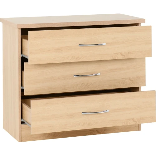 Nevada 3 Drawer Chest Sonoma