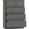 Nevada 3D Grey 3 Plus 2 Drawer Chest of Drawers