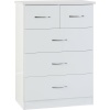 Nevada White Gloss 3 Plus 2 Chest of Drawers