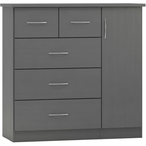 Nevada 5 Drawer Low Wardrobe 3D