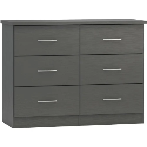 Nevada 6 Drawer Chest 3D Grey