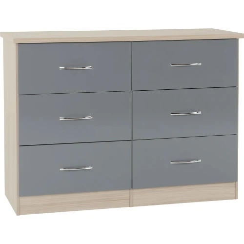 Nevada 6 Drawer Chest Grey