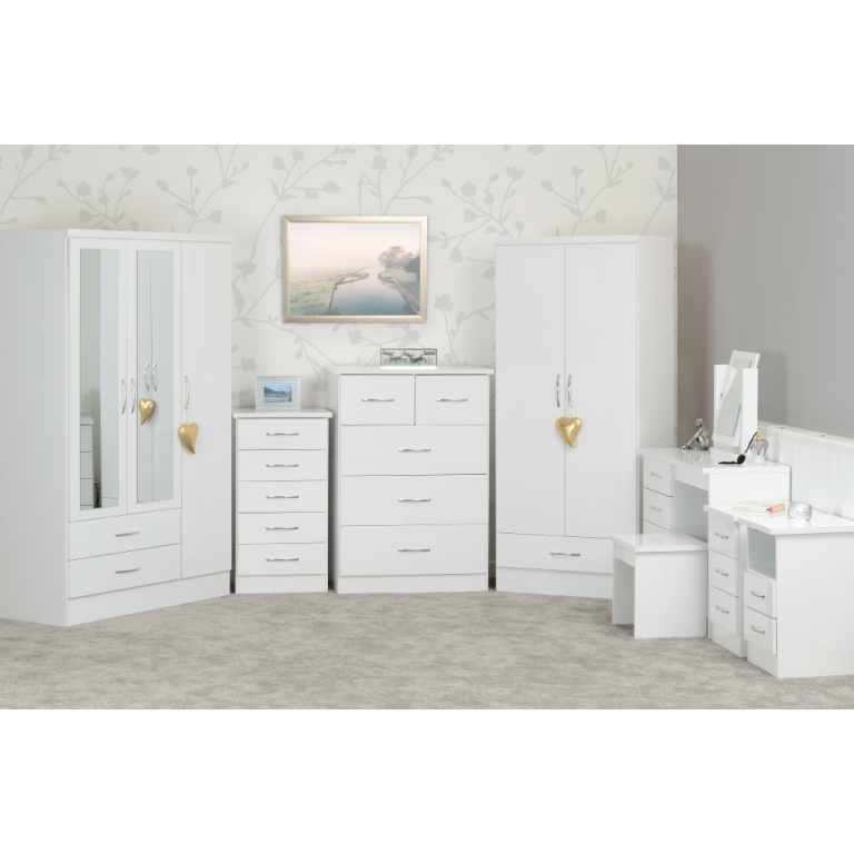 Nevada White Gloss Bedroom Furniture