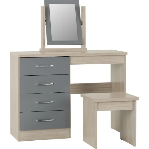 Nevada 4 Drawer Dressing Table Grey