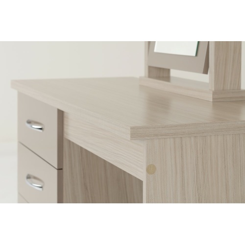 Nevada Oyster Gloss 4 Drawer Dressing Table Set