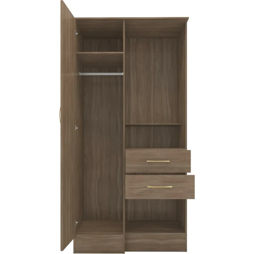 Nevada Rustic Oak Vanity 1 Door Wardrobe