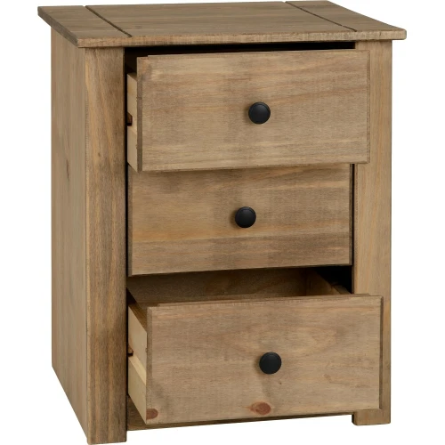 Panama 3 Drawer Bedside Chest