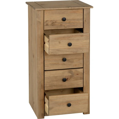 Panama 5 Drawer Narrow Chest