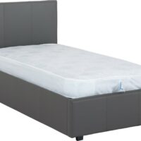 Prado Plus 3ft Grey Faux Leather Storage Bed