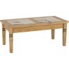 Salvador Table Distressed Waxed Pine Tile Top Coffee
