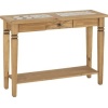 Salvador Distressed Waxed Pine Tile Top Console Table