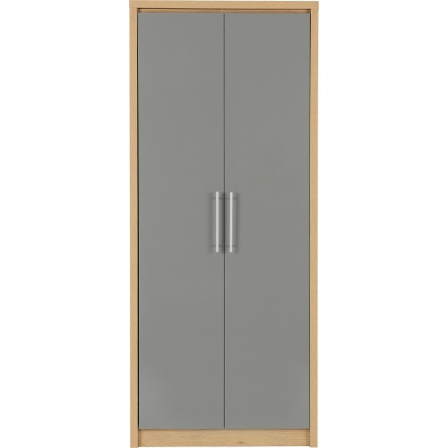 Seville Grey 2 Door Wardrobe
