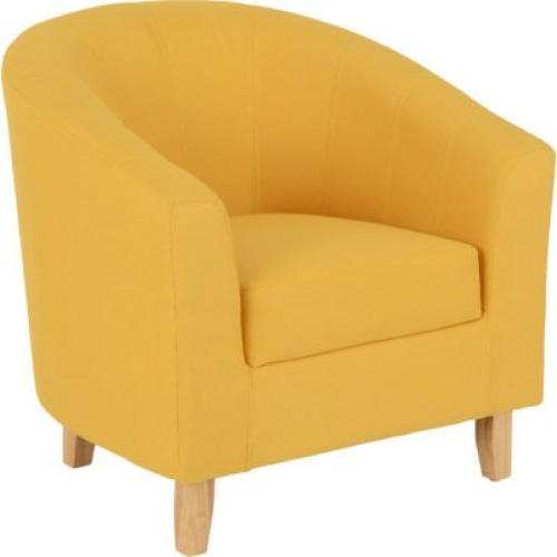 Tempo Mustard Fabric Tub Chair