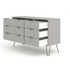 Augusta Grey 6 drawer wide chest of drawers