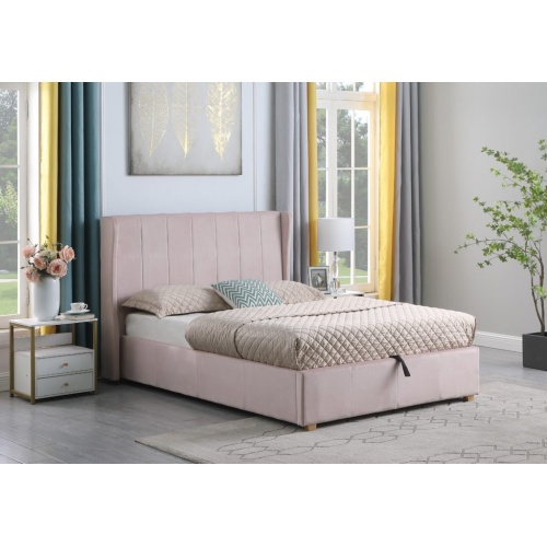 Amelia Plus 4ft6 Bed Pink Velvet