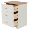 Colorado White Oak 3 drawer bedside cabinet