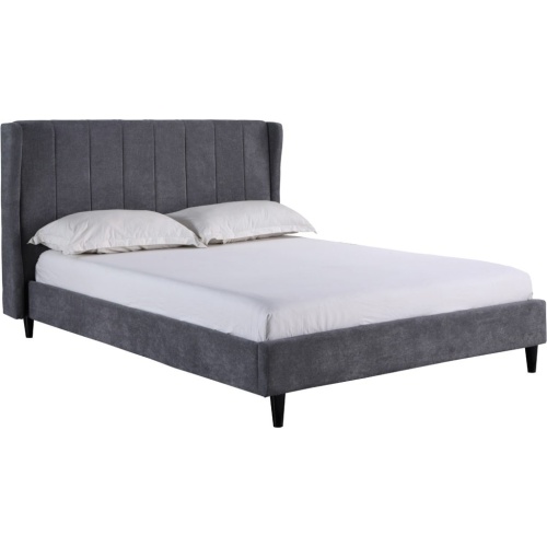 Amelia 5ft Dark Grey Fabric Bed