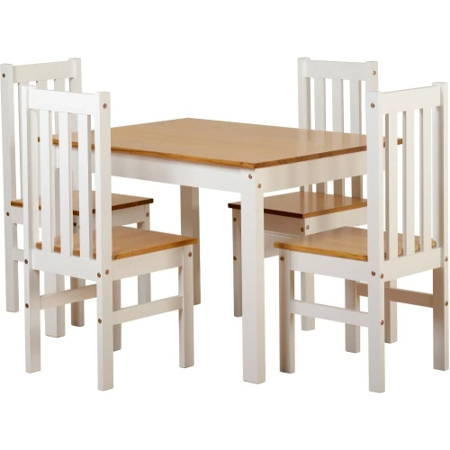 Ludlow White 4 Seater Dining Set