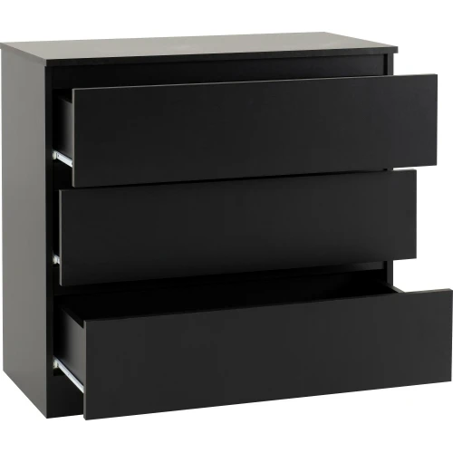 Malvern Black 3 Drawer Chest