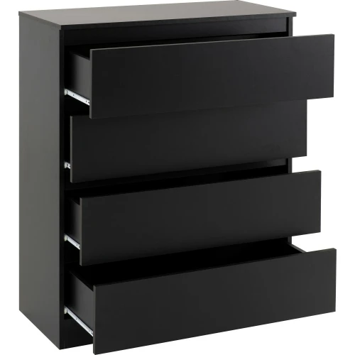 Malvern Black 4 Drawer Chest