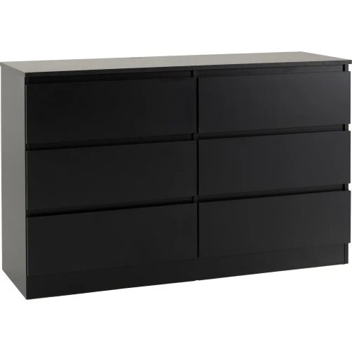 Malvern Black 6 Drawer Chest