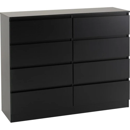 Malvern Black 8 Drawer Chest