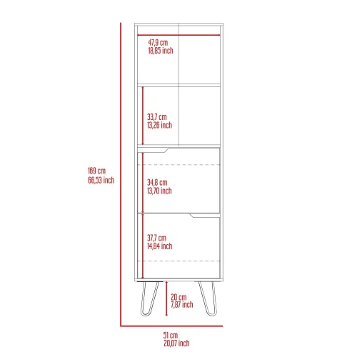 Manhatten 2 Door Tall Bookcase