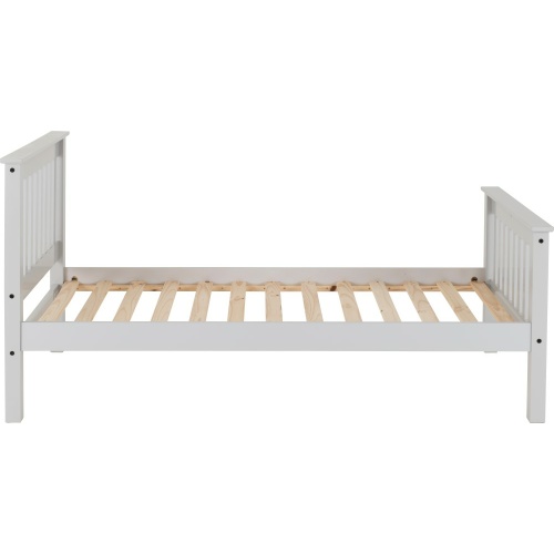 Monaco 3ft Grey Bed High Foot End