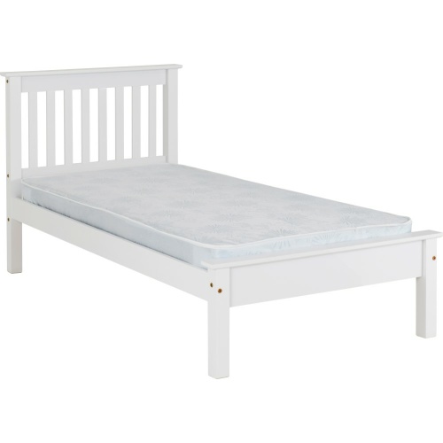 Monaco 3' White Bed Low Foot End