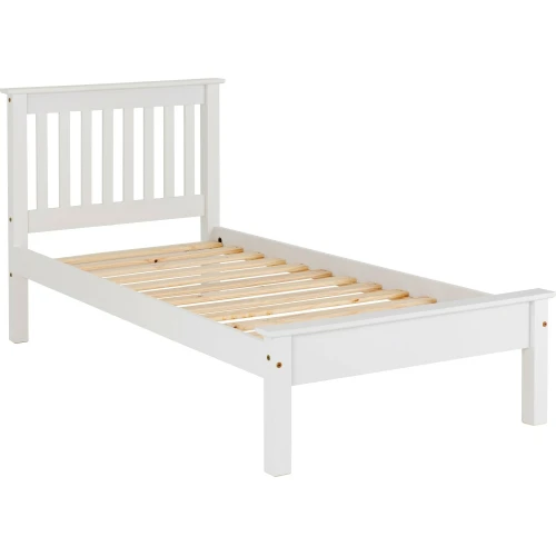 Monaco 3ft White Bed Low Foot End