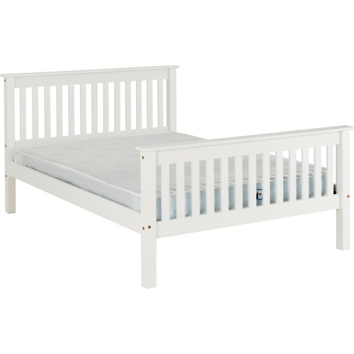 Monaco 5' Bed High Foot End White