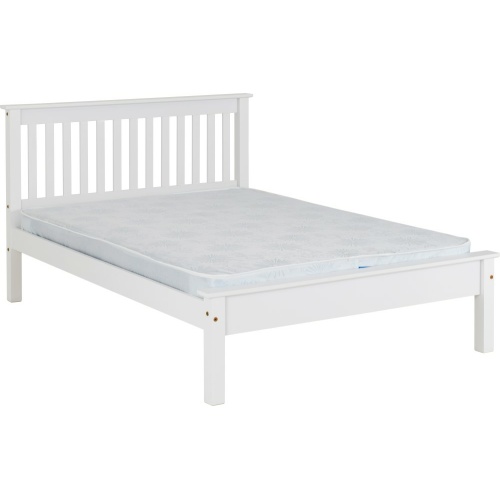 Monaco 5' White Bed Low Foot End