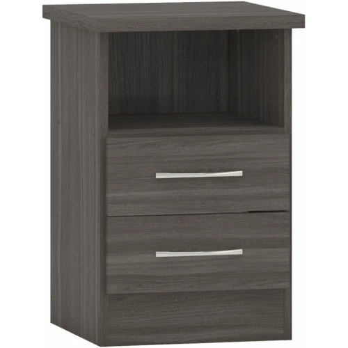 Nevada 2 Drawer Bedside Black