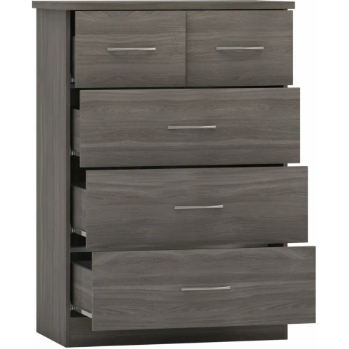 Nevada Black 3 Plus 2 Drawer Chest of Drawers