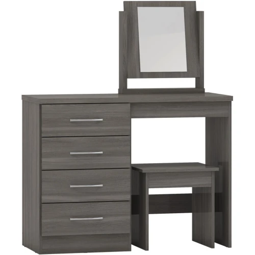 Nevada 4 Drawer Dressing Table Black