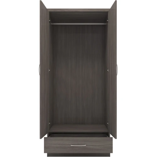 Nevada Black Mirrored 2 Door Wardrobe