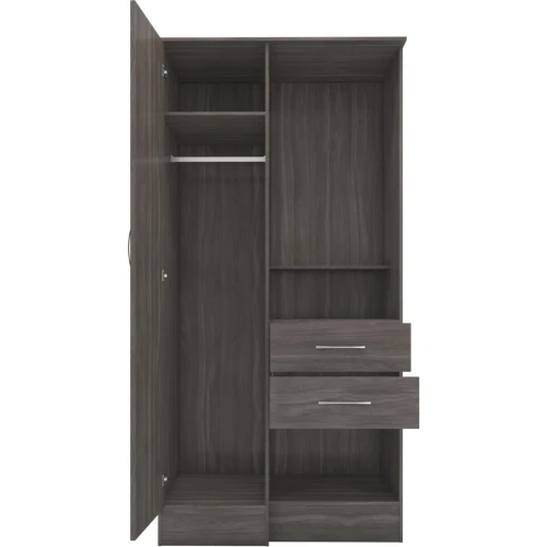 Nevada Black Vanity 1 Door Wardrobe