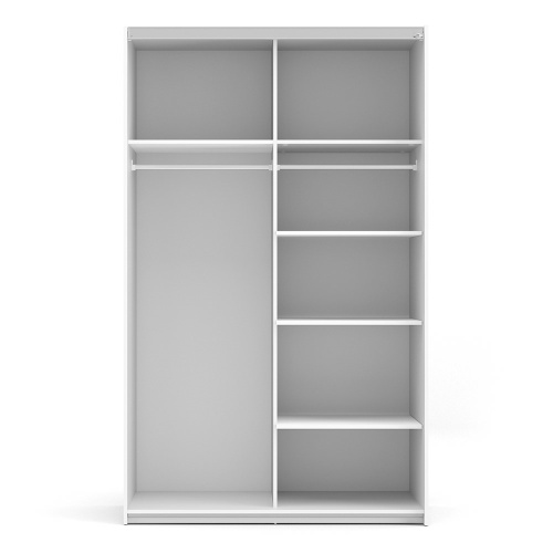 Rona Sliding Wardrobe 120cm 5 Shelves