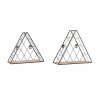 Woodgrain Triangle Set of 2 Display Shelves