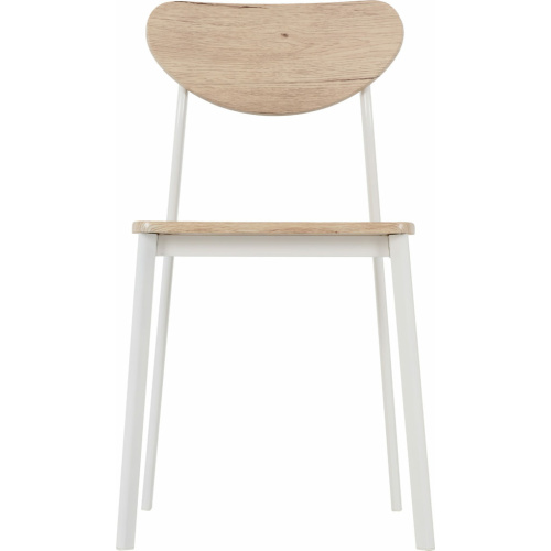 Riley Chair White/Light Oak Effect Veneer
