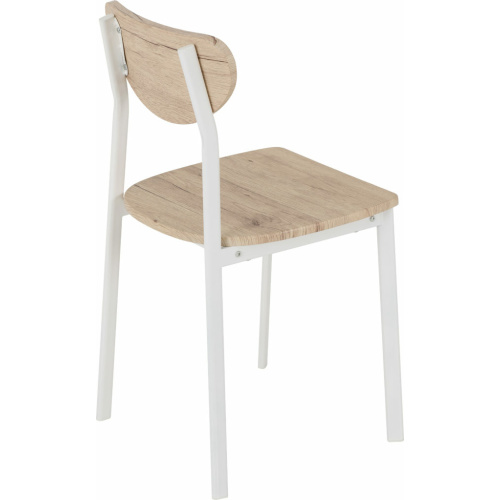 Riley Chair White/Light Oak Effect Veneer