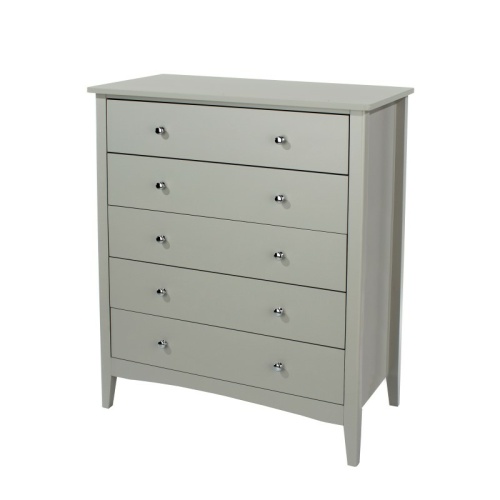 Como Grey 5 drawer chest
