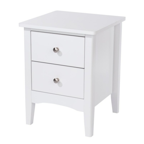 Como White 2 drawer petite bedside cabinet
