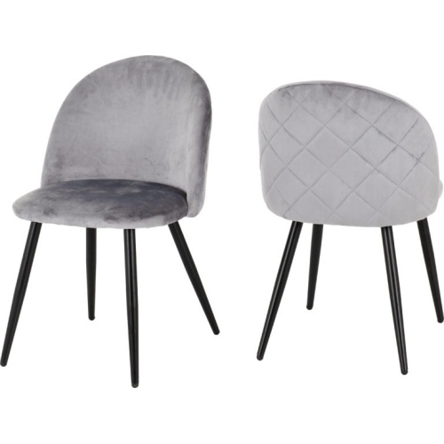 Marlow Chair Grey Velvet